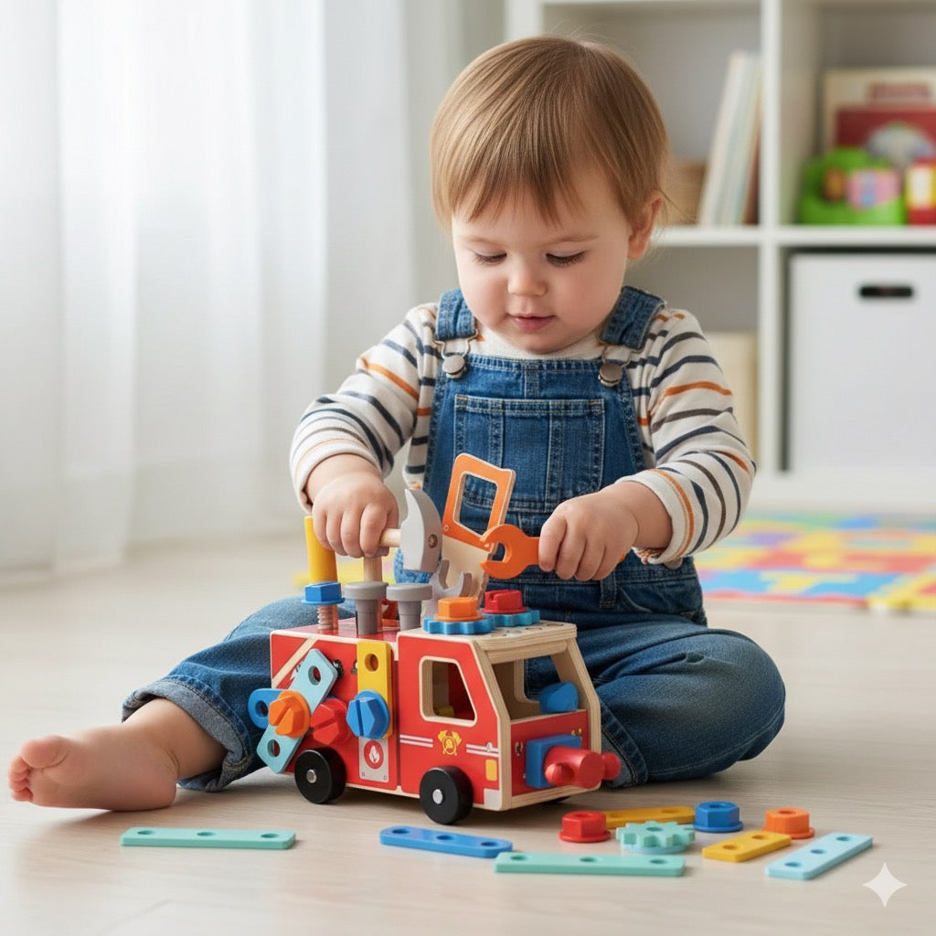 Firetruck Construction Car Toy Set