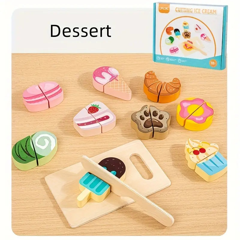 Wooden Simulated Fruit Cutting Toy