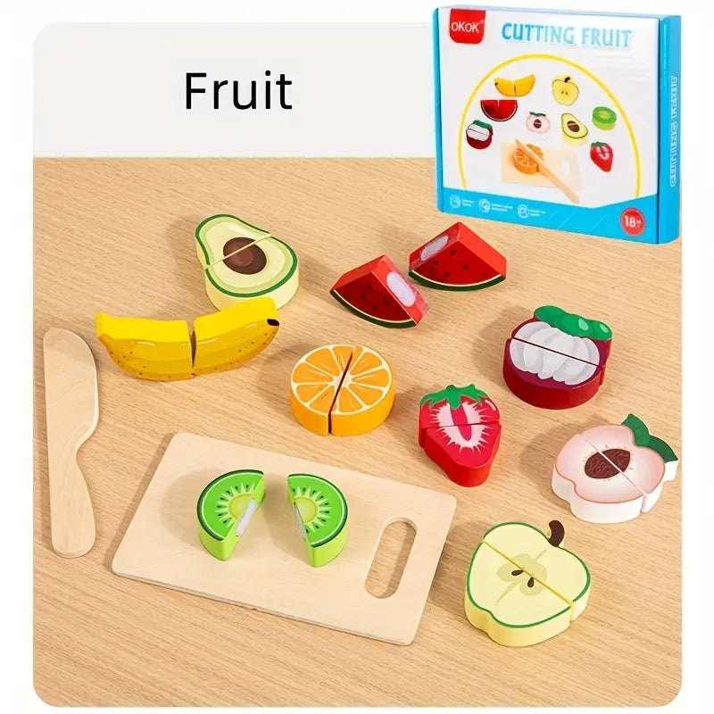 Wooden Simulated Fruit Cutting Toy