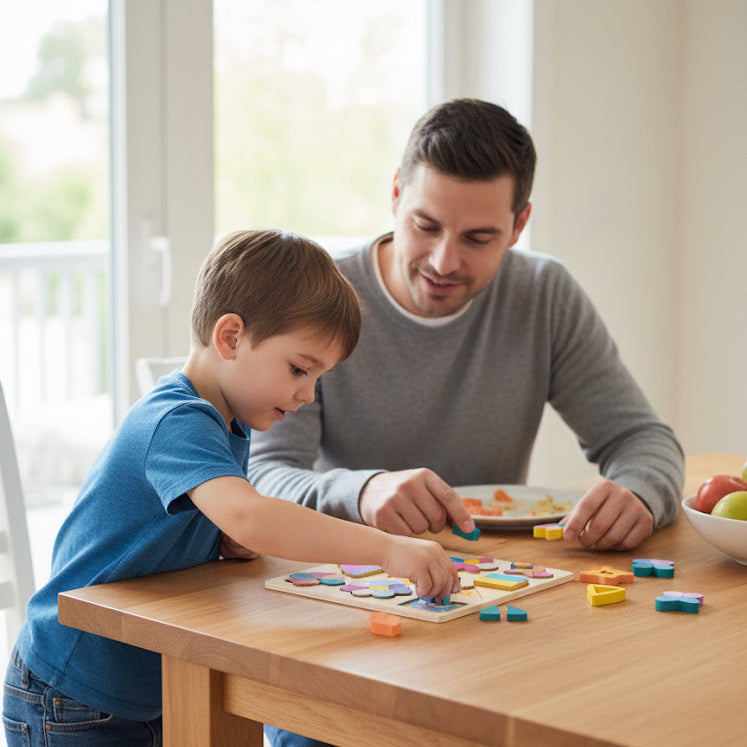 Wooden Geometric Shape Matching Board