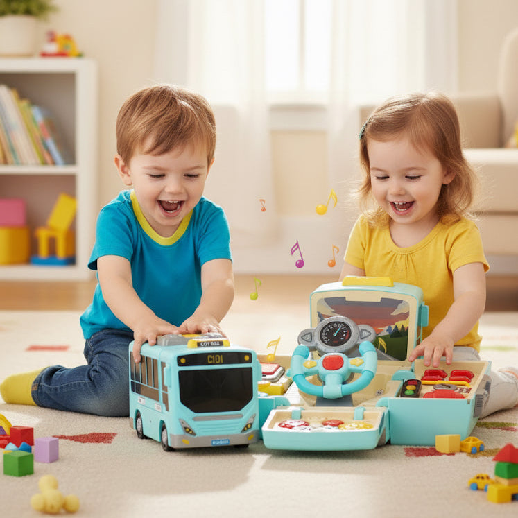 Plastic Sound and Light Transforming Bus