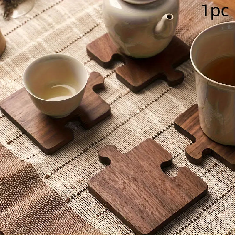 Retro puzzle anti slip and heat-insulating coaster