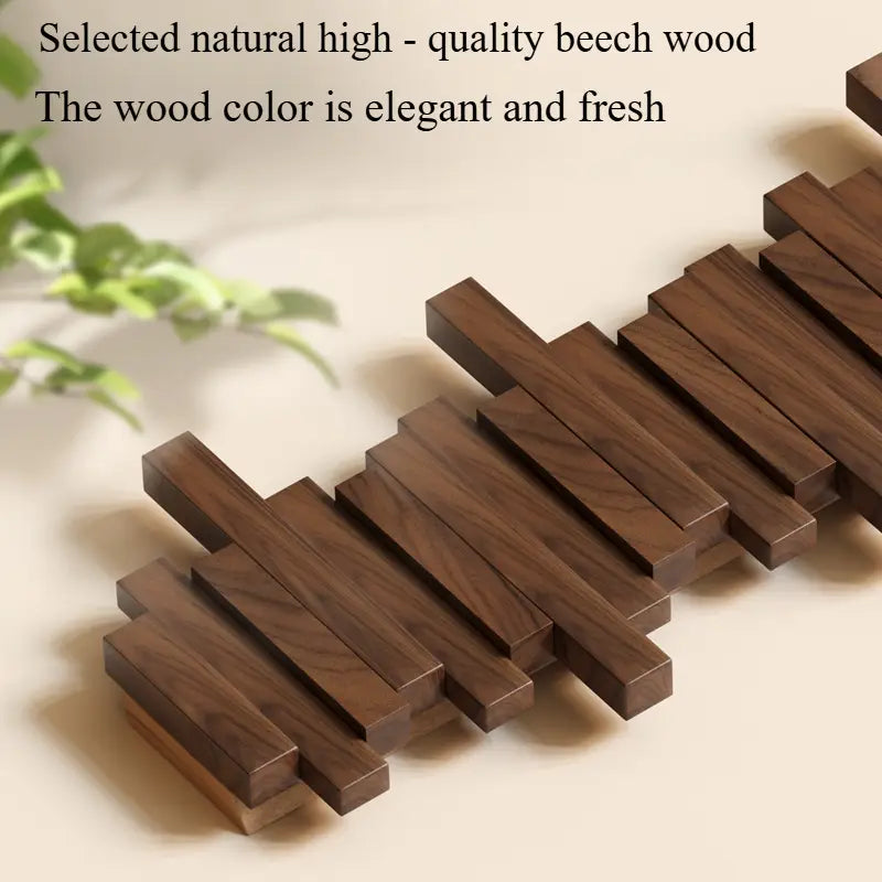 Solid Wood Piano Key Coat Rack