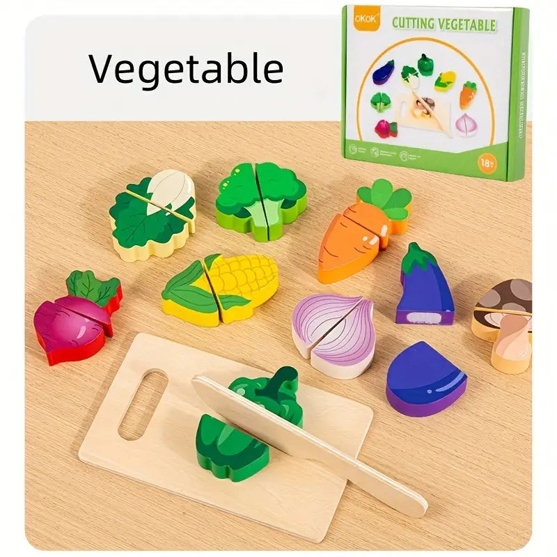 Wooden Simulated Fruit Cutting Toy