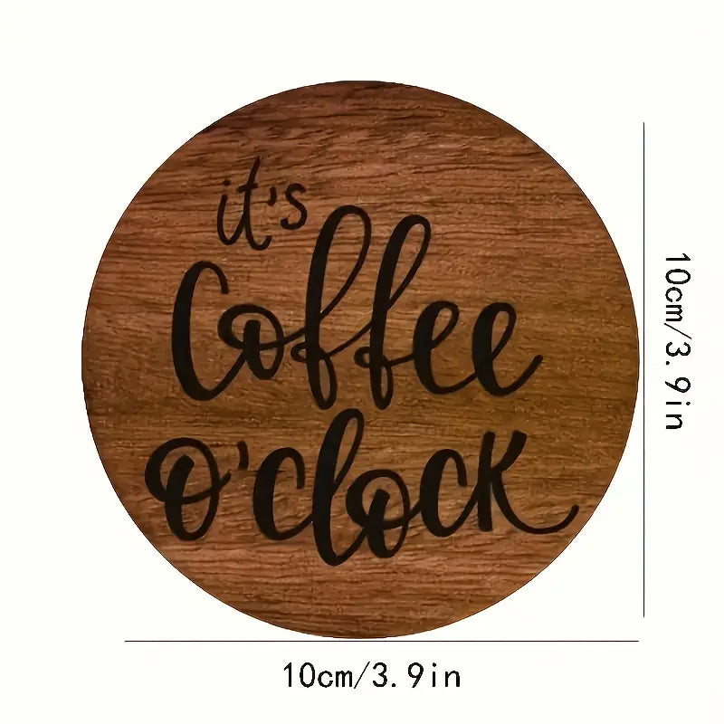 Coffee Lover Wooden Mug Coasters