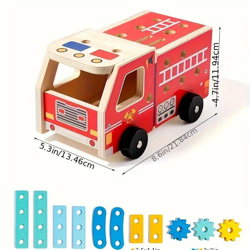 Firetruck Construction Car Toy Set